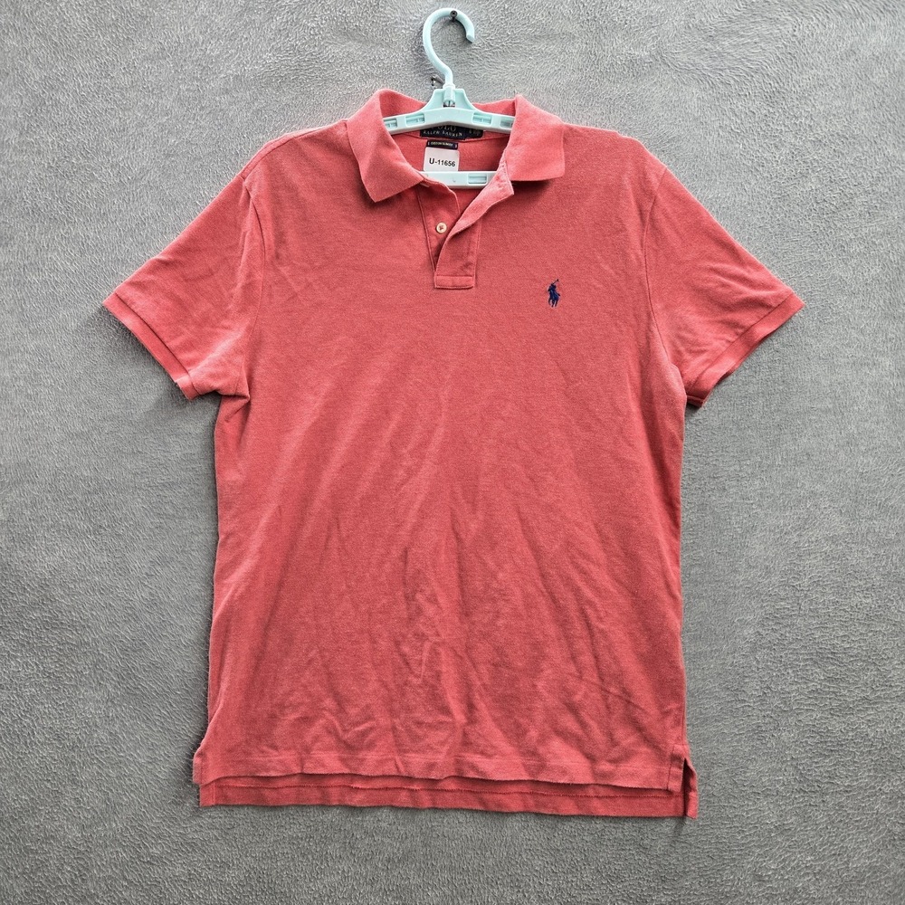 Polo Ralph Lauren Men Polo L Pink Embroidered Custom Slim Fit Logo‎ Short